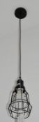 1 x Matt Black Bell Cage Pendant Light - Ex Display Stock - CL298 - Ref: J080 - Location: Altrincham