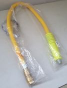1 x NEW DORMONT BY MECHLINE 3/4 INCH YELLOW CATERING GAS HOSE 1M - Ref BY206