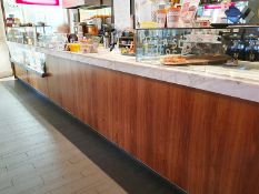 1 x Glass and Marble Deli Server Counter With Refridgeration In Two Sections - CL421 - From A