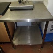 1 x Stainless Steel Prep Bench - 77cm Width - Ref B2 CL409 - Location: Wakefield WF16 Collections: