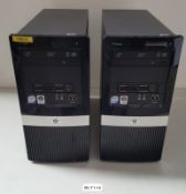 2 x HP Compaq DX2400 Desktop PC Intel Core 2 Duo 3 GHz 2GB RAM - Ref BLT110