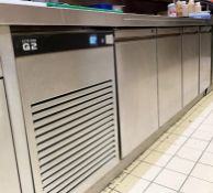 1 x Foster Eco Pro G2 4-Door Undercounter Fridge - Dimensions: L230cm H90cm - Ref: CQ178 - CL395 -