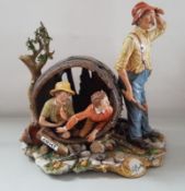 1 x A Rare Hand Painted Capodimonte Porcelain 