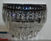 1 x Forum Belle Crystal Chisel Cut Wall Light - CL364 - Ref: PAL Edin/3 12408 - Location: