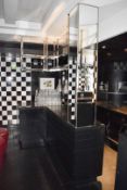 1 x Restaurant Room Dividing Island Unit With Stone Worktops, Mirrored Column/Post, Integrated