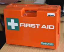 1 x Clayton First Aid Carry Case Stocked With First Aid Accessories - VM242 B2 - CL409 - Location: