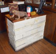 1 x Front of House Reception Counter With Slate Front - CL420 GF - From a Popular Mexican Themed