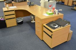 1 x Office Desk Set - Ref: VM501/Main Landing B1 - CL409 - Location: Wakefield WF16 - Used In Good
