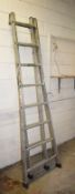 1 x Set of Tripod Extending Ladders - H235 (per section) x W70 cms - CL409 - Location: Wakefield