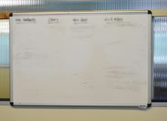 1 x Wall Mounted Whiteboard - Ref: VM352 - CL409 - Location: Wakefield WF16