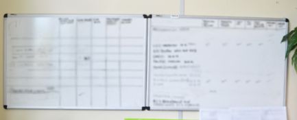 3 x Wall Mounted Office Whiteboards - Ref: VM318 - CL409 - Location: Wakefield WF16