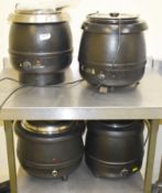 4 x Soup Urns Kettles - Ref LD231 B2 - Ideal For Mobile Catering or Buffets - CL409 - Location: