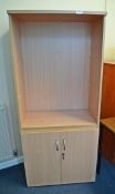 1 x Bookcase Cabinet Finished In Beech - Ref: VM555/A16 B1 - CL409 - Location: Wakefield WF16 A16