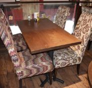4 x Restaurant 4-Seater Dining Table With Ash Tops And Cast Iron Bases