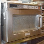 1 x Panasonic NE-1856 1800w Commercial Microwave Oven With Stainless Steel Finish