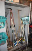 1 x Upright Metal Storage Cabinet With Selection of Gardening Tools - Ref VM112 B2 - CL409 -