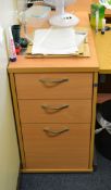 6 x Office Pedestals Finished In Beech - Ref: VM321, VM325 - CL409 - Location: Wakefield WF16