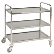 1 x Voue Stainless Steel 3 Tier Clearing Trolley - New in Box - RRP £90 - Ref LD228 B2 - CL409 -