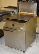 1 x Falcon Twin Basket Gas Powered Fryer - Stainless Steel Exterior - H86 x W60 x D77 cms - Ref