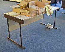 2 x Beige Rectangular Office Desks - Ref: VM355, VM356 - CL409 - Location WF16