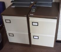3 x Filing Cabinets To Include 1 x Three Drawer and 2 x Two Drawer - H71/102 x W47 x D62 cms - VM241