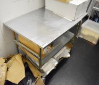 2 x Stainless Steel Tables - CL420 1F - From a Popular Mexican Themed Restaurant