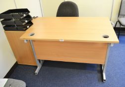 1 x Office Desk and Pedestal Set - Ref: VM527 - CL409 - Location: Wakefield WF16