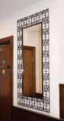 3 x Decorative Rectangular Mirror With A Rustic Handcrafted Metal Frames