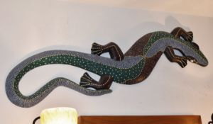 1 x Decorative Handcrafted Gecko Wall Plaque