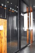 1 x Framed Glass Partition With Swinging Door - Please See Images For Dimensions - CL392 - Ref LD208