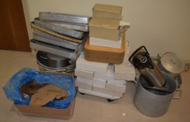 1 x Assorted Collection of Catering Equipment - Includes Pans, Food Trays, Cooking Trays, Trolley,