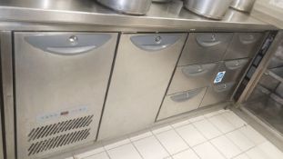 1 x WILLIAMS 1-Door, 6-Drawer Counter Fridge Unit - Location: London WC2H