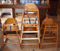 6 x Wooden Children's High Chairs - CL420 GF - From a Popular Mexican Themed Restaurant -