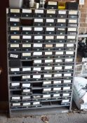 1 x Multi Drawer Unit With Metal Enclosure - H149 x W90 x D30 cms - CL409 - Location: Wakefield