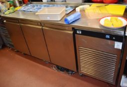 1 x Foster EcoPro G2 EP1/3M Three Door Refrigerated Counter With Cold Well Counter Top - H86 x
