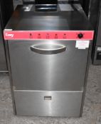 1 x Easywash D50 Commercial Dishwasher - Suitable For 500mm Baskets - 2016 Model - With Stainless