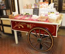 1 x Vintage Botany Bay Hand Made Sweet Cart - H93 x W100 x L157/200 cms - CL011 - Location: