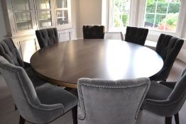 1 x Bespoke Round Dining Table With Sycamore Wood Finish - 1800mm Diameter - Ideal For Family Gather