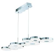 1 x Searchlight Chromia LED 10 Disc Bar Light With Acrylic Shades - IP20 Rated - Ex Display