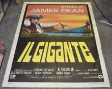 1 x Italian Two Sheet Subway / Bus Stop Movie Poster - GIANT - Starring James Dean, Rock Hudson
