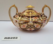 1 x VINTAGE CHINA ROYAL CROWN DERBY IMARI 2451 SUGAR BOWL - Ref RB202 I