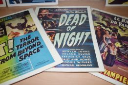 15 x Vintage Reproduction Posters Featuring Classic Horror Movies - The Black Sleep, Macabre,