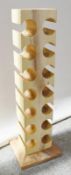 1 x Unique Solid Wood Wine Rack - Dimensions (approx): H111 x D17.5 x W22.5cm - Ref: HK351 - CL387 -