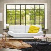 1 x LIGNE ROSET 'Margueritte' 100% Tanned Cowhide Rug With A Blue / Grey Finish - Dimensions (approx