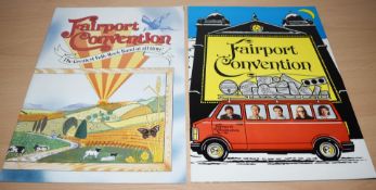 2 x Fairport Convention 1986 Folk Rock UK Tour Programmes - Ref MB141 - CL431 - Location: Altrincham