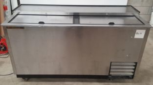 1 x True TD-65-24-S Stainless Steel Horizontal Bar Chest Fridge - Ref BY146