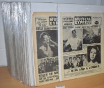 66 x Vintage 1950's New Musical Express Magazines Dated 1950 to 1959 - Ref MB122 - CL431 -