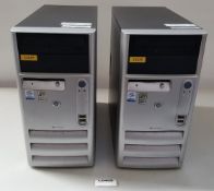 2 x HP Compaq Business Desktop dx2000 Microtower PC - Ref LD409