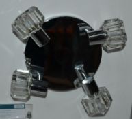 1 x Triton 4 Light Ceiling Spotlight Polished Chrome - CL364 - Ref: PAL Edin/2 12692 - Lo