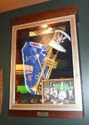 1 x Americana Wall Mounted Illuminated Display Case - HOLLYWOOD MARCHING BAND - Includes Various